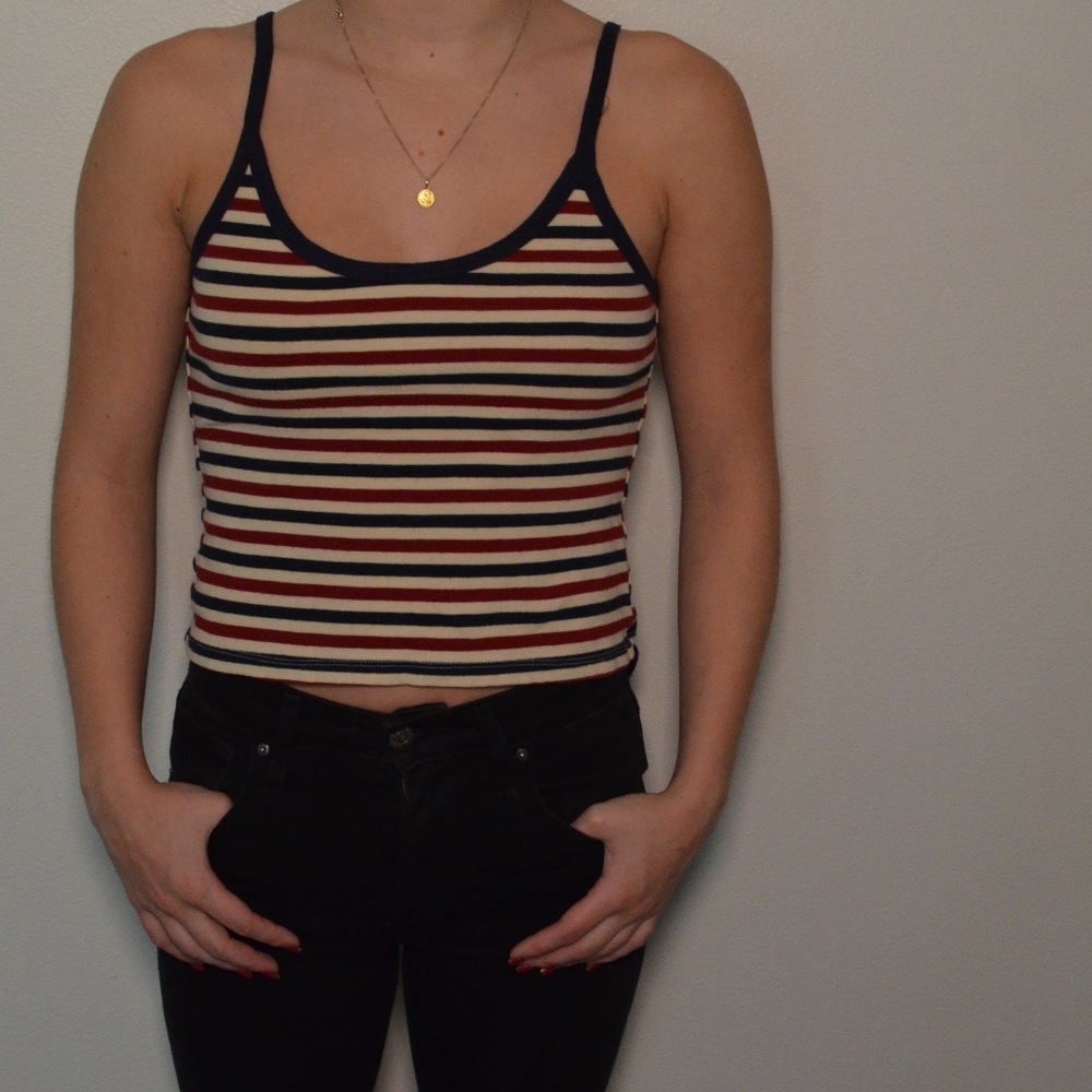 Brandy Melville red, white and blue tank top